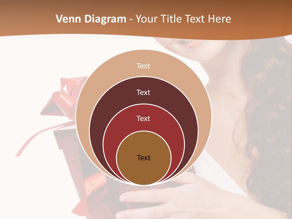 Holding Gift Happiness PowerPoint Template