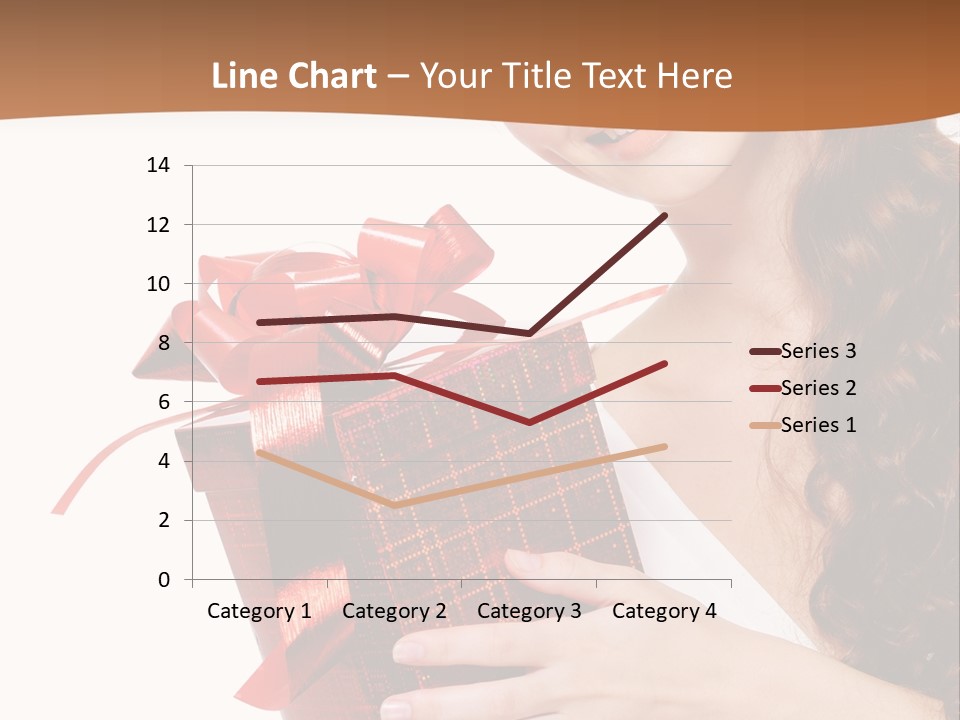 Holding Gift Happiness PowerPoint Template