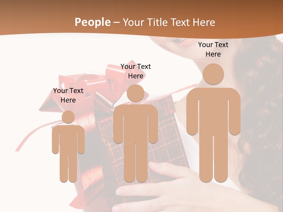 Holding Gift Happiness PowerPoint Template