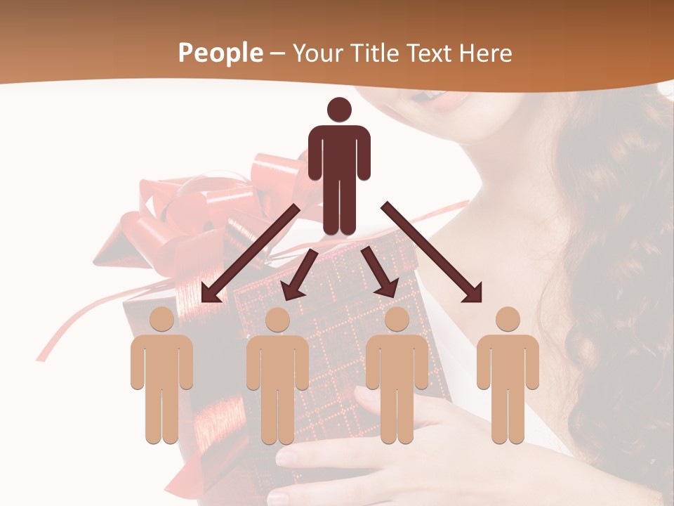 Holding Gift Happiness PowerPoint Template