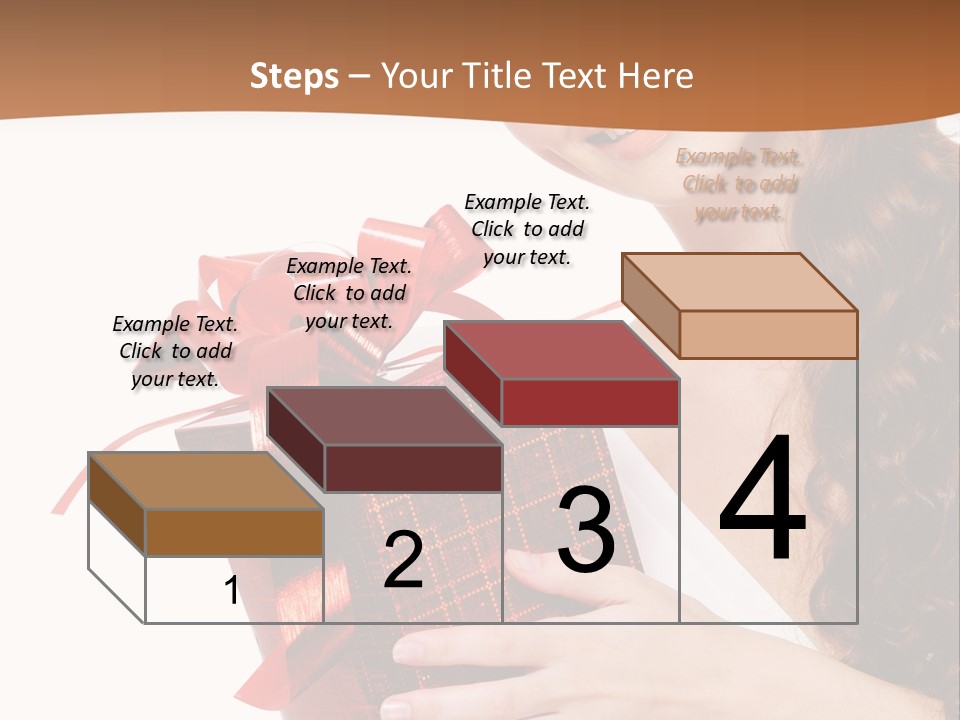 Holding Gift Happiness PowerPoint Template