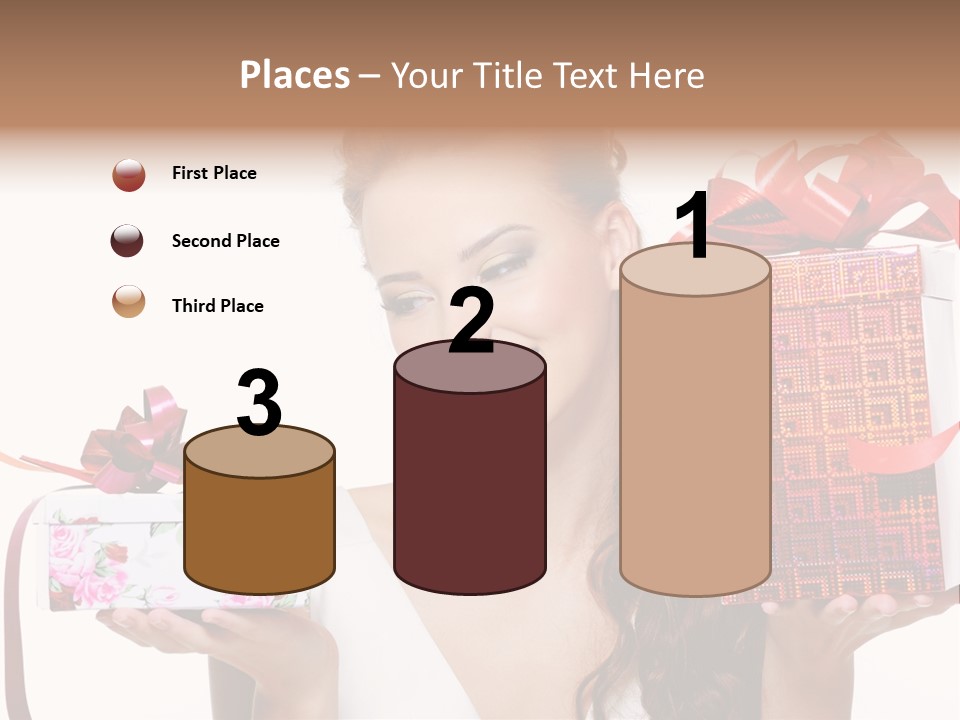 Joyful Woman Smile PowerPoint Template