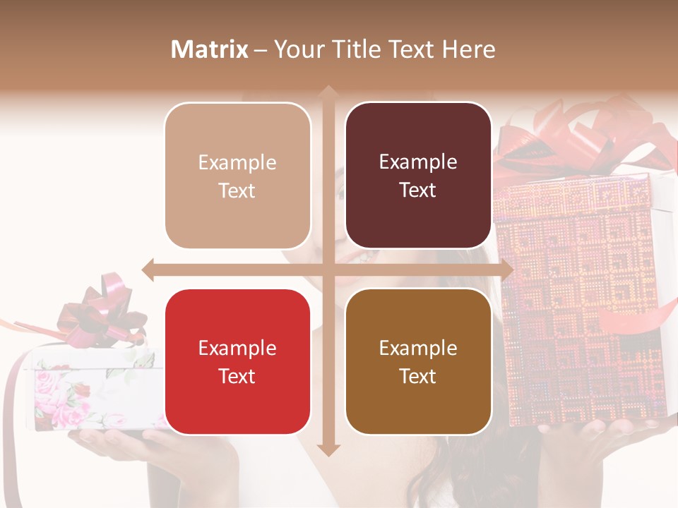 Joyful Woman Smile PowerPoint Template