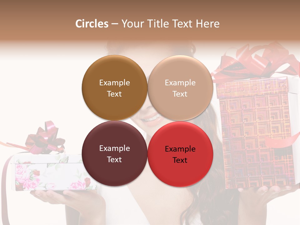 Joyful Woman Smile PowerPoint Template