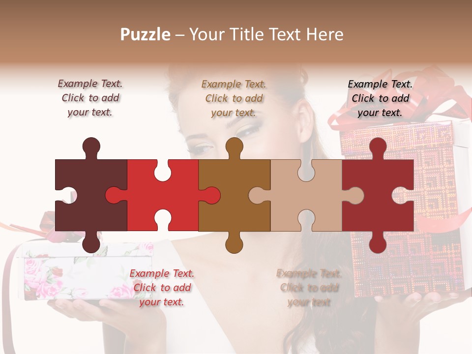 Joyful Woman Smile PowerPoint Template