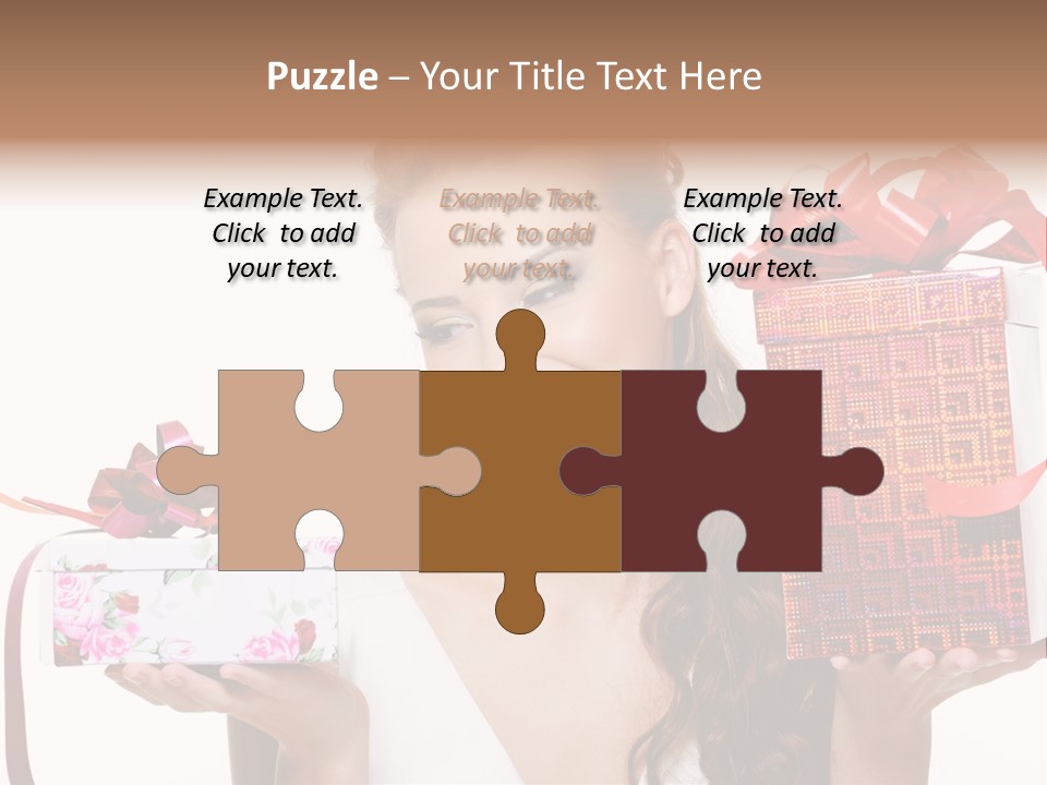 Joyful Woman Smile PowerPoint Template