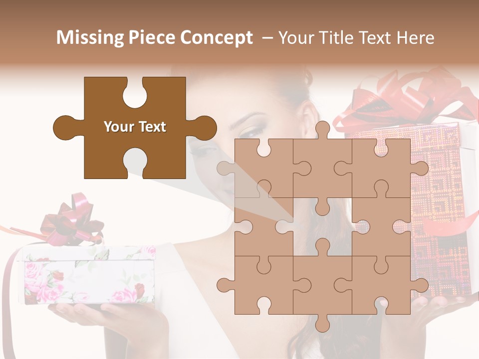 Joyful Woman Smile PowerPoint Template