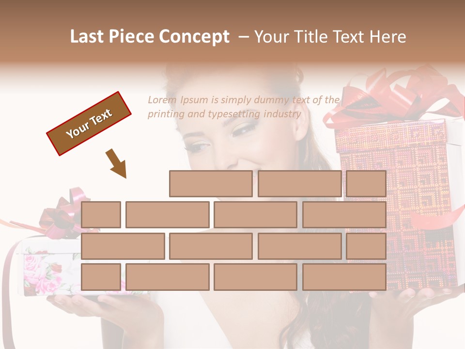 Joyful Woman Smile PowerPoint Template