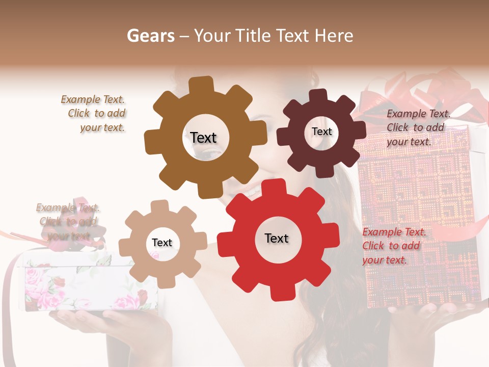 Joyful Woman Smile PowerPoint Template