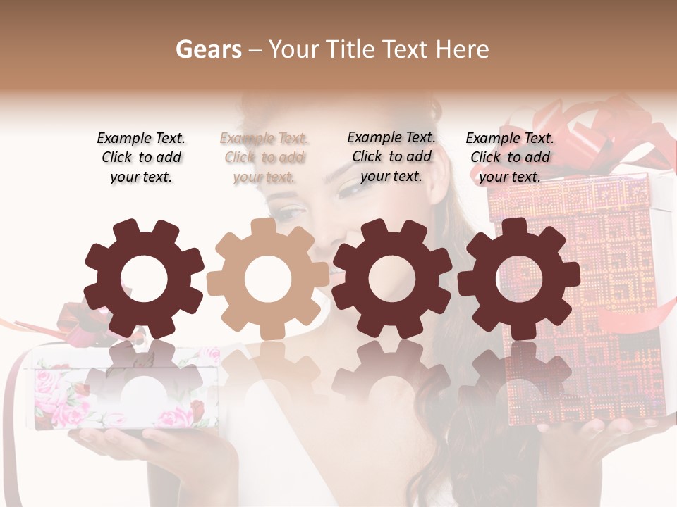 Joyful Woman Smile PowerPoint Template