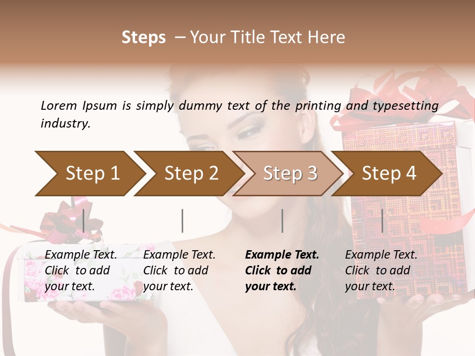 Joyful Woman Smile PowerPoint Template