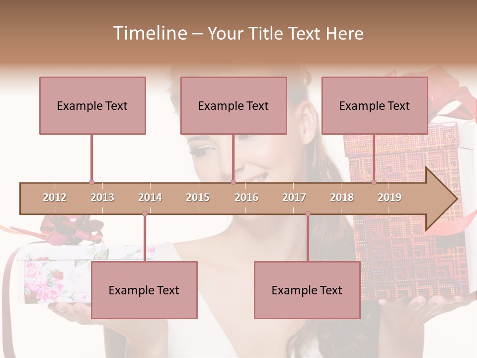 Joyful Woman Smile PowerPoint Template