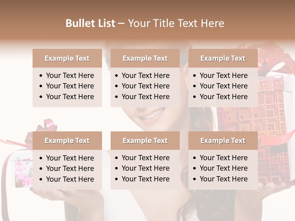 Joyful Woman Smile PowerPoint Template