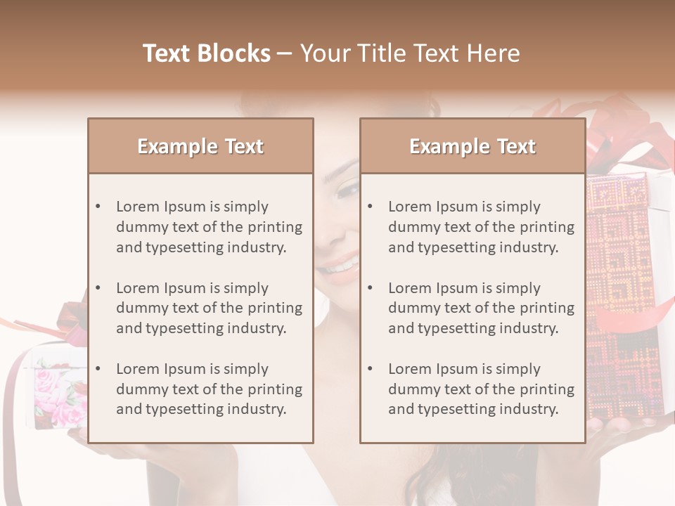 Joyful Woman Smile PowerPoint Template