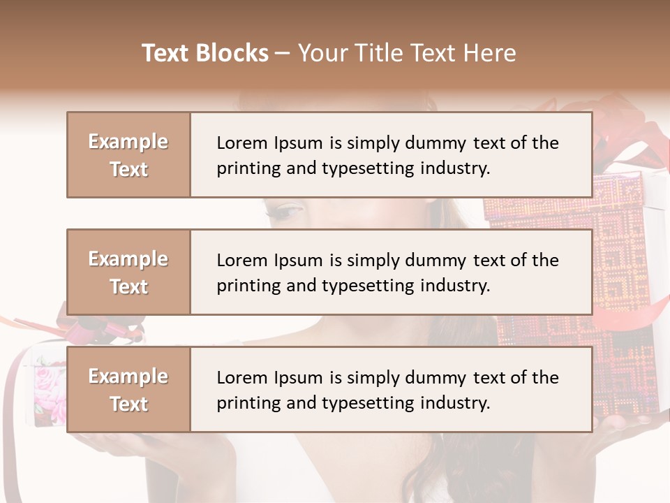 Joyful Woman Smile PowerPoint Template