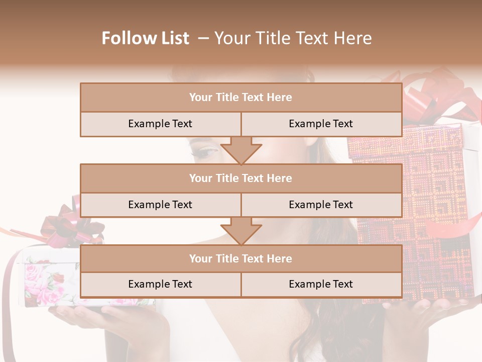 Joyful Woman Smile PowerPoint Template