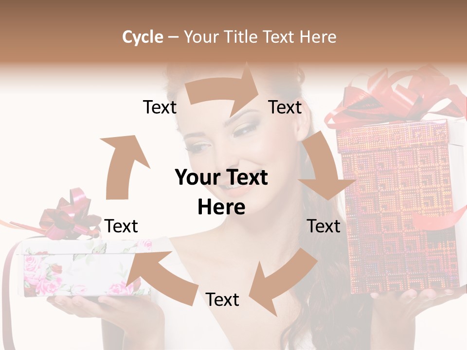 Joyful Woman Smile PowerPoint Template