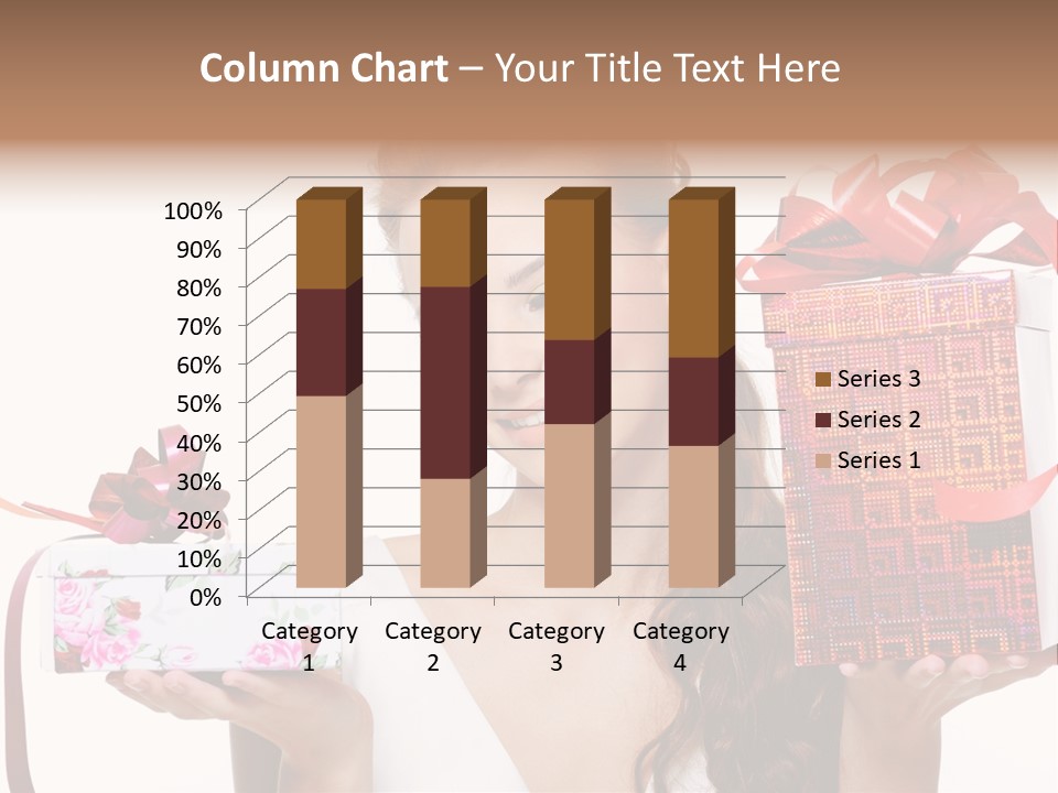 Joyful Woman Smile PowerPoint Template