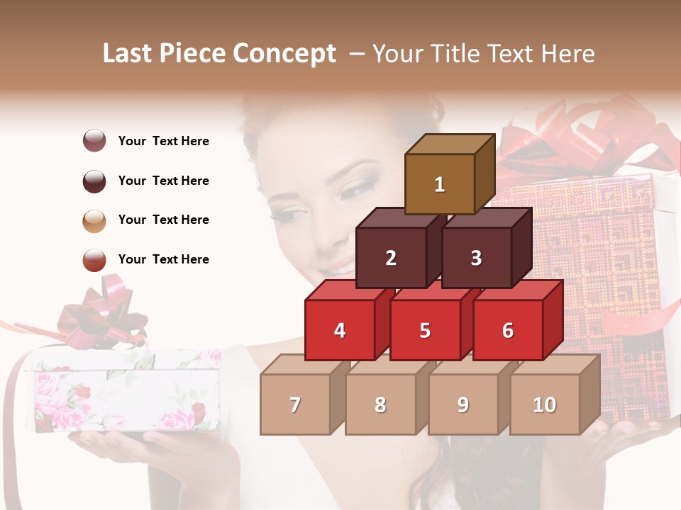 Joyful Woman Smile PowerPoint Template