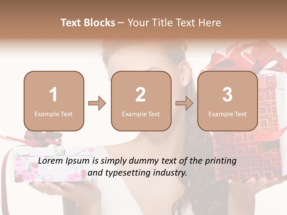 Joyful Woman Smile PowerPoint Template