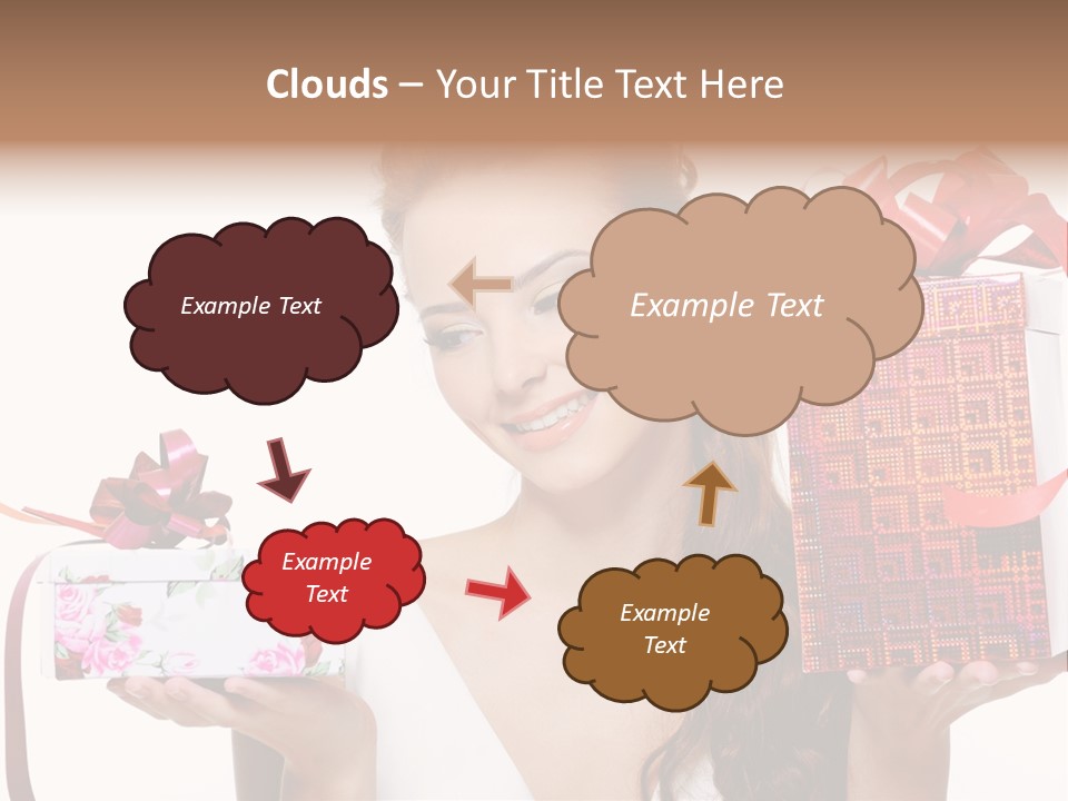 Joyful Woman Smile PowerPoint Template