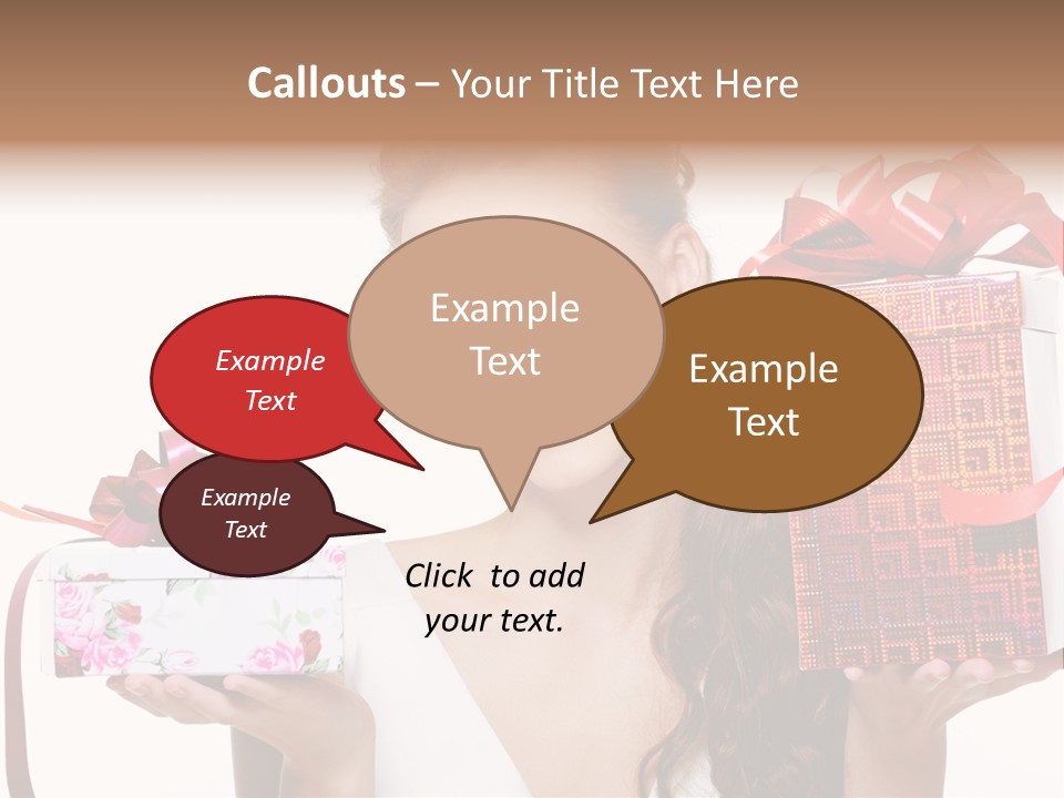 Joyful Woman Smile PowerPoint Template