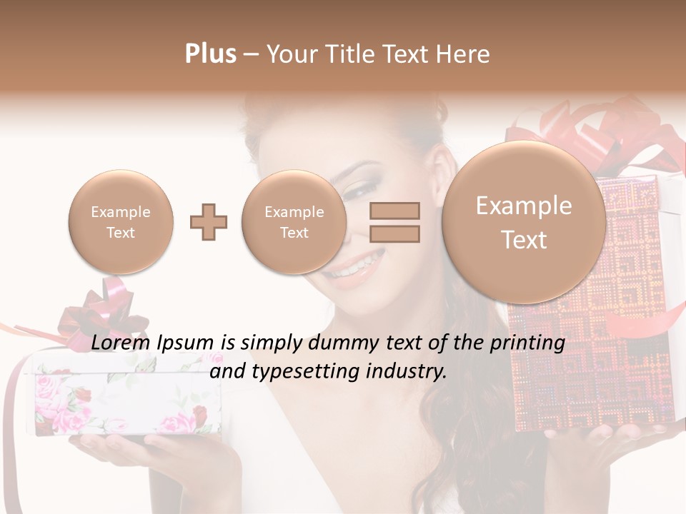 Joyful Woman Smile PowerPoint Template