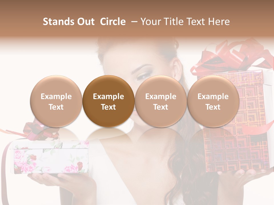 Joyful Woman Smile PowerPoint Template