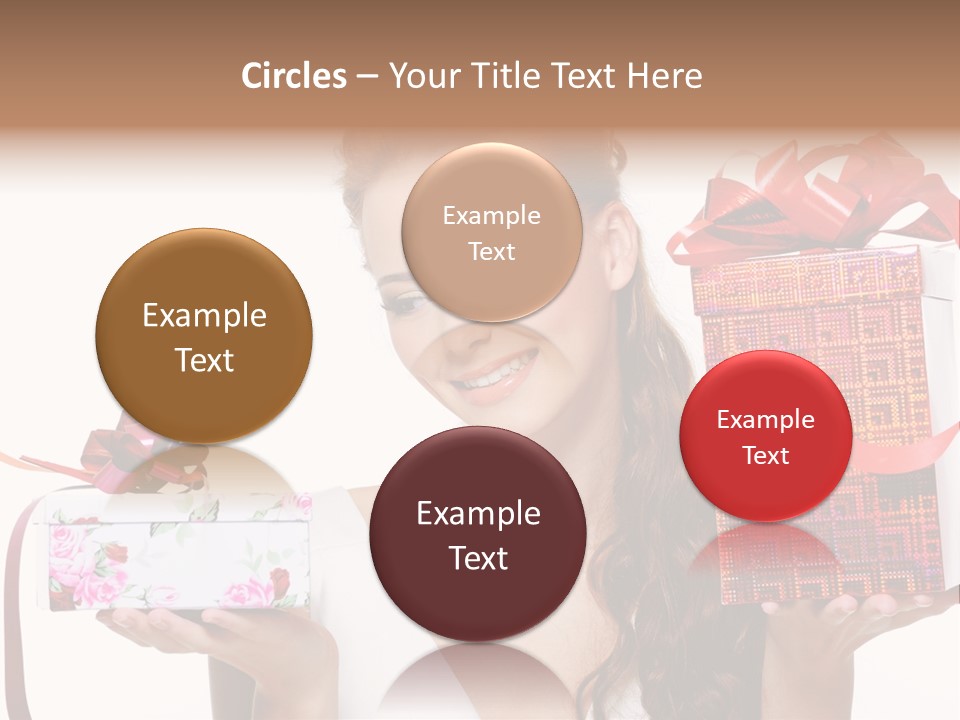 Joyful Woman Smile PowerPoint Template