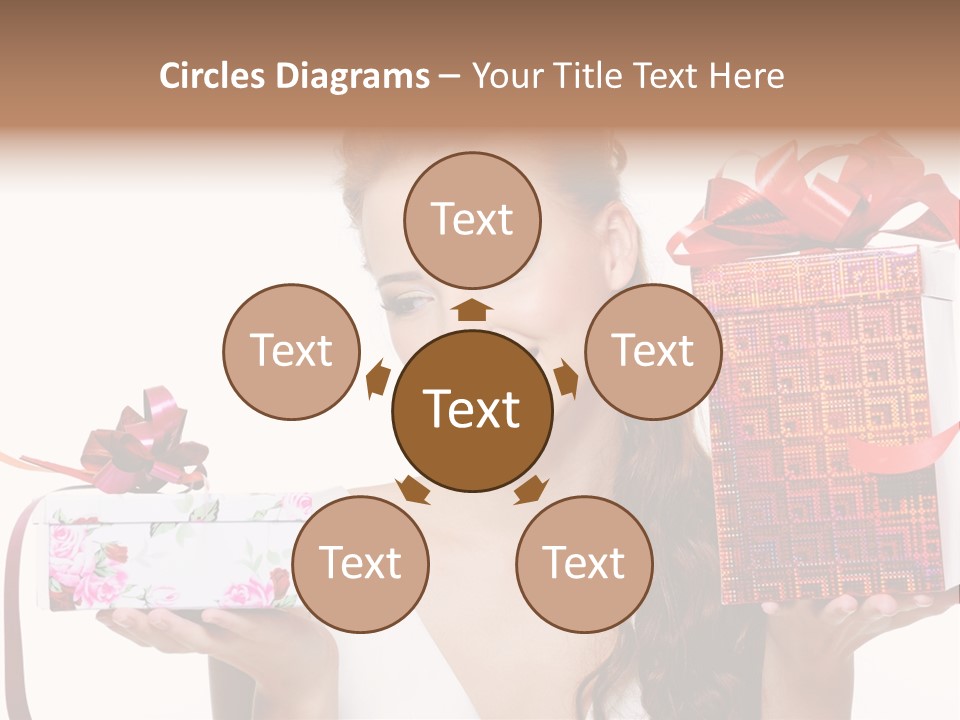 Joyful Woman Smile PowerPoint Template