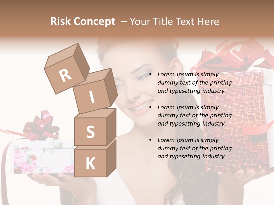 Joyful Woman Smile PowerPoint Template