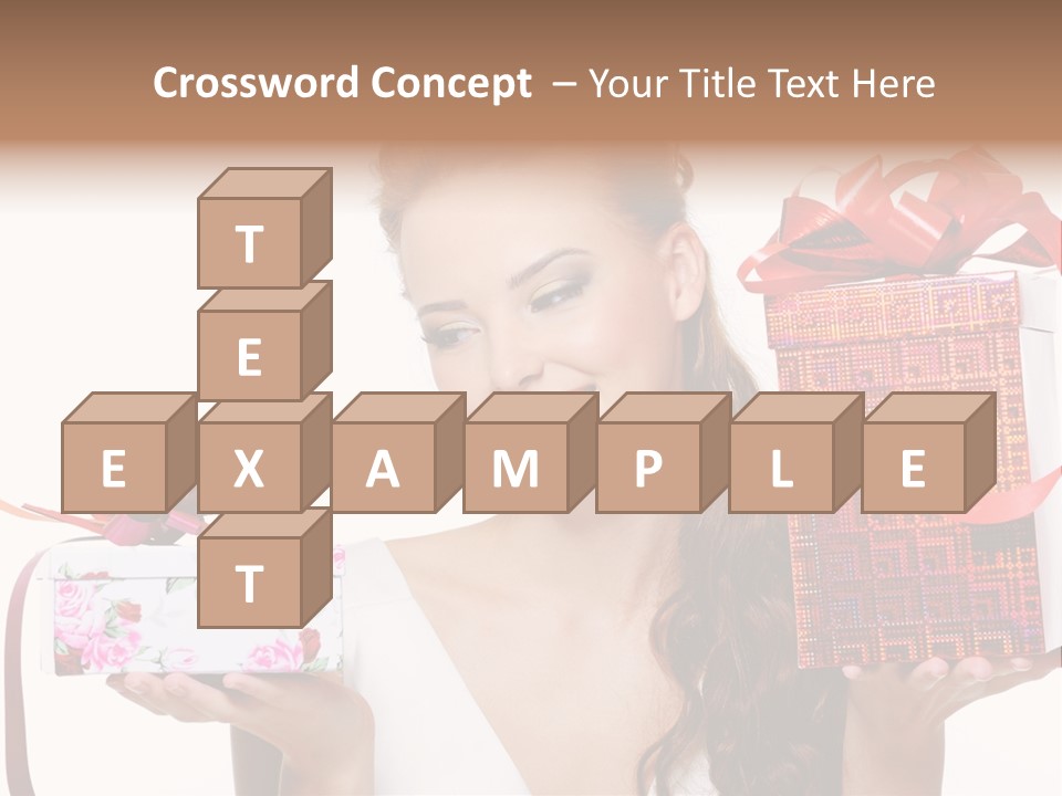 Joyful Woman Smile PowerPoint Template