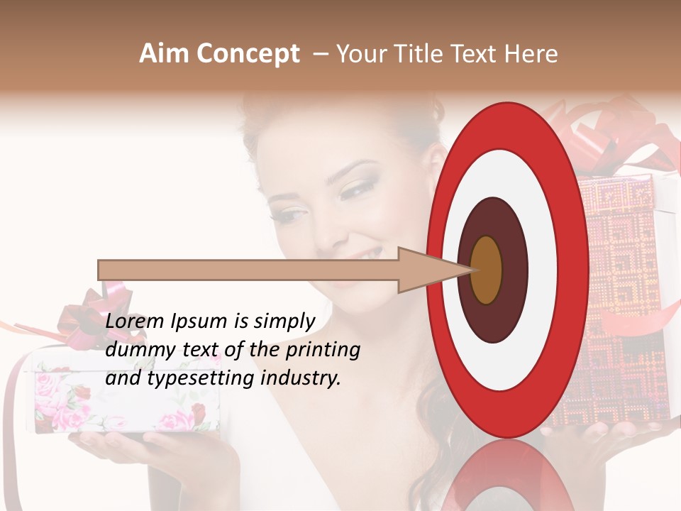 Joyful Woman Smile PowerPoint Template