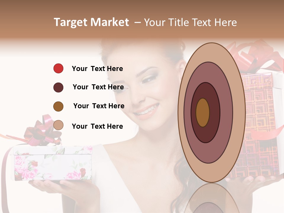 Joyful Woman Smile PowerPoint Template