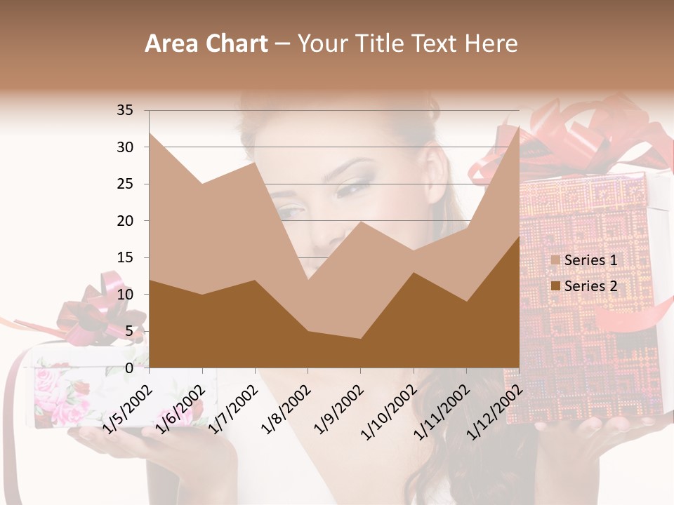 Joyful Woman Smile PowerPoint Template