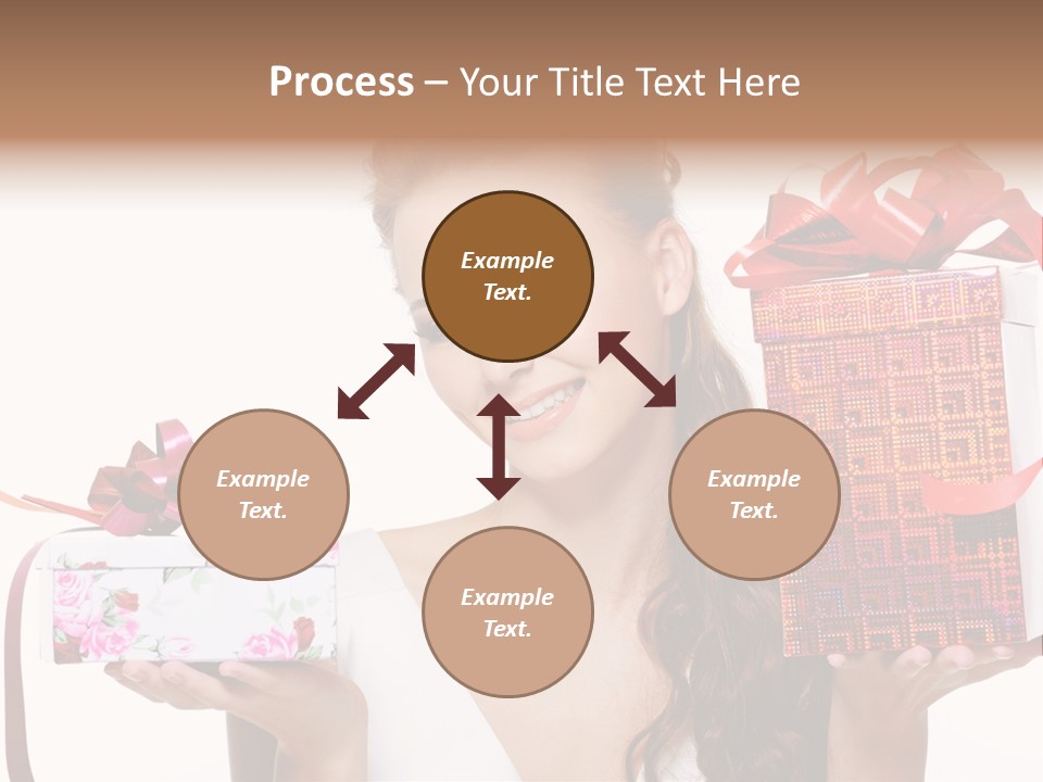 Joyful Woman Smile PowerPoint Template