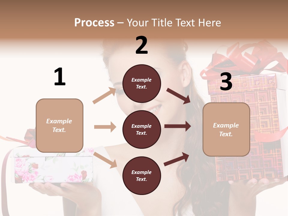 Joyful Woman Smile PowerPoint Template