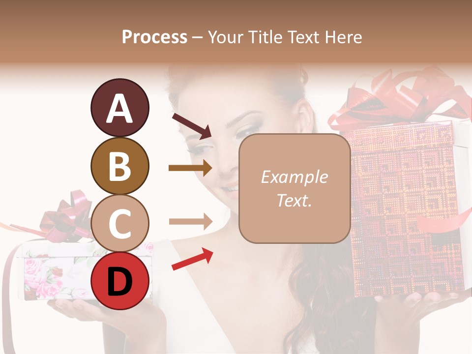 Joyful Woman Smile PowerPoint Template