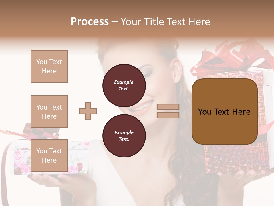 Joyful Woman Smile PowerPoint Template