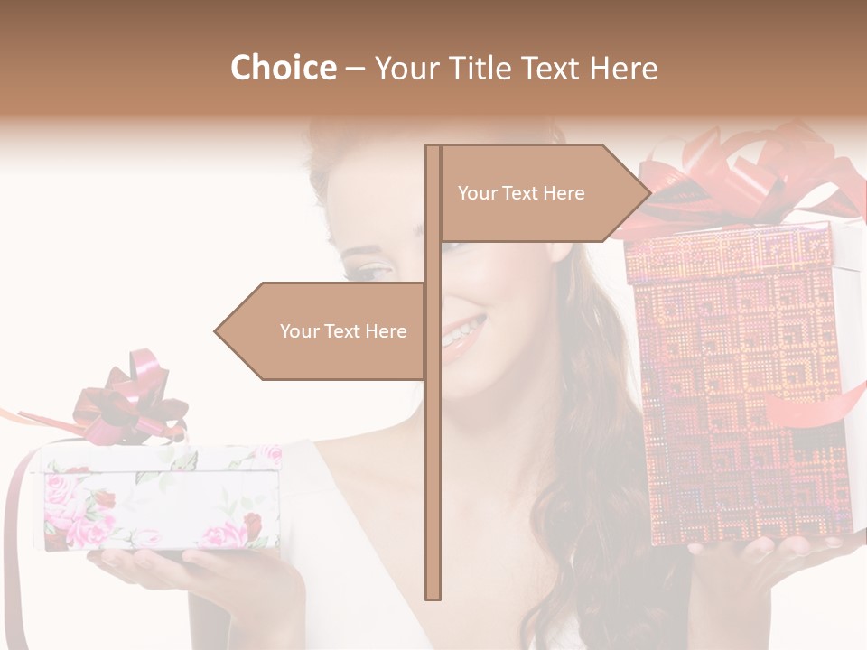 Joyful Woman Smile PowerPoint Template