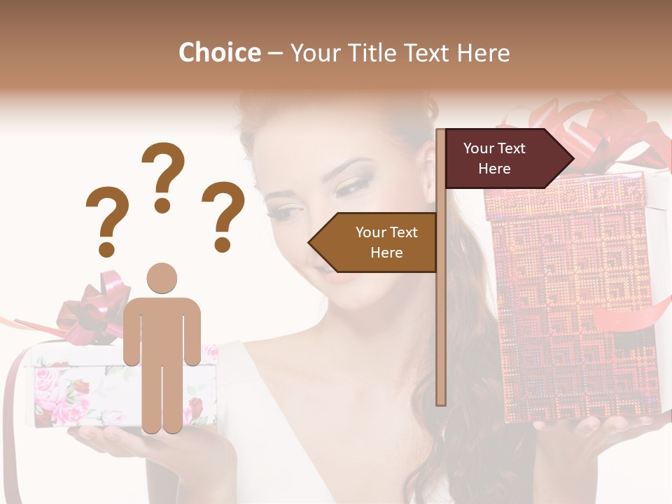 Joyful Woman Smile PowerPoint Template