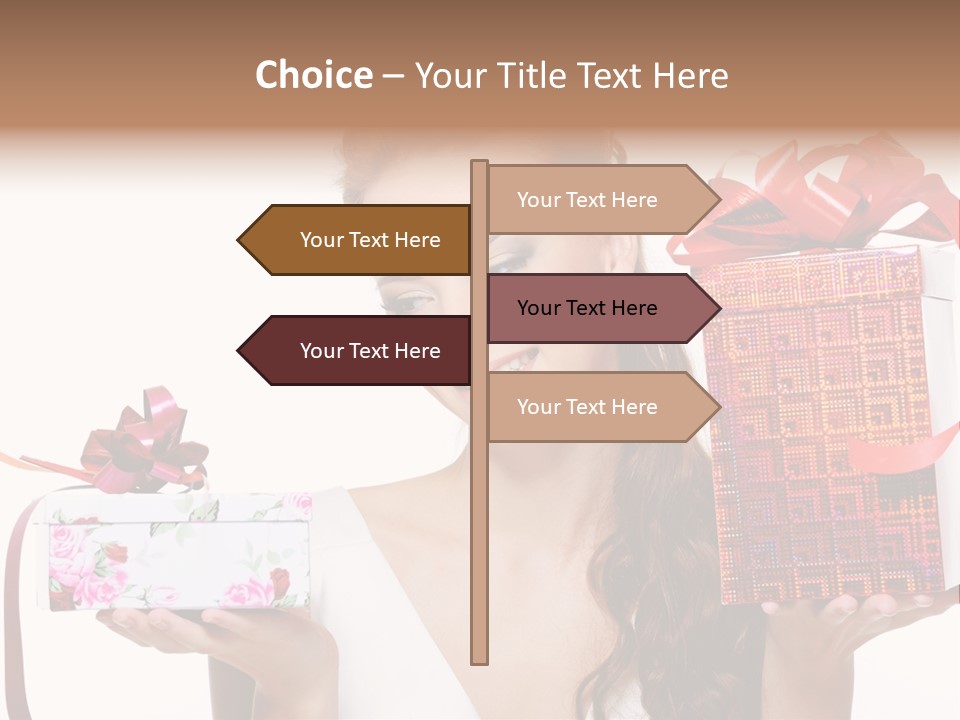 Joyful Woman Smile PowerPoint Template