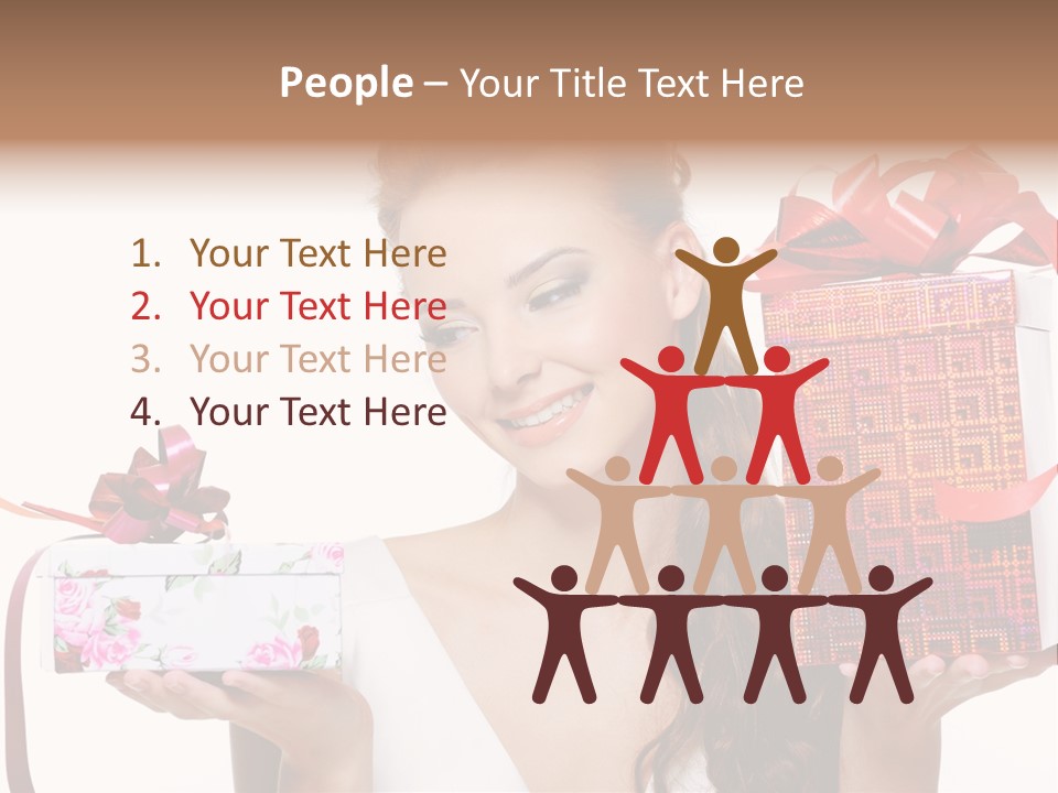 Joyful Woman Smile PowerPoint Template