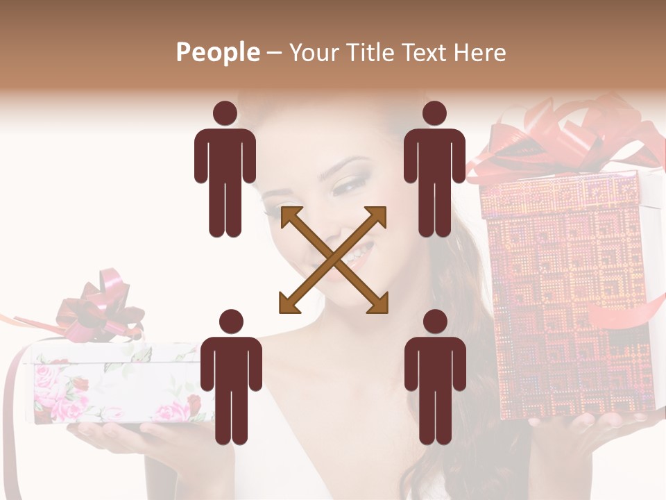 Joyful Woman Smile PowerPoint Template