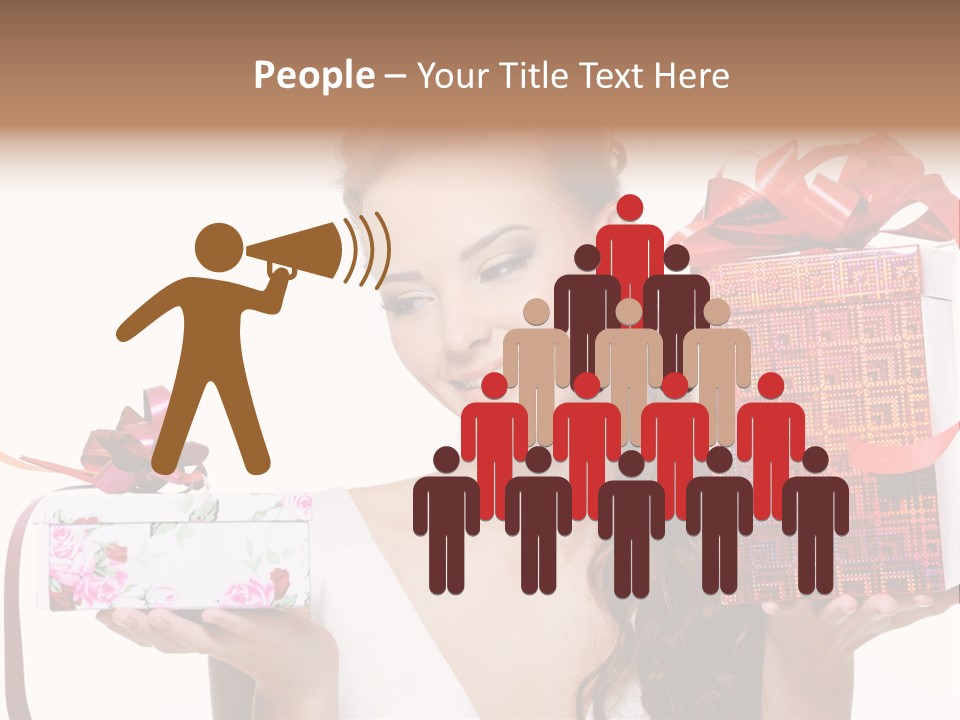 Joyful Woman Smile PowerPoint Template