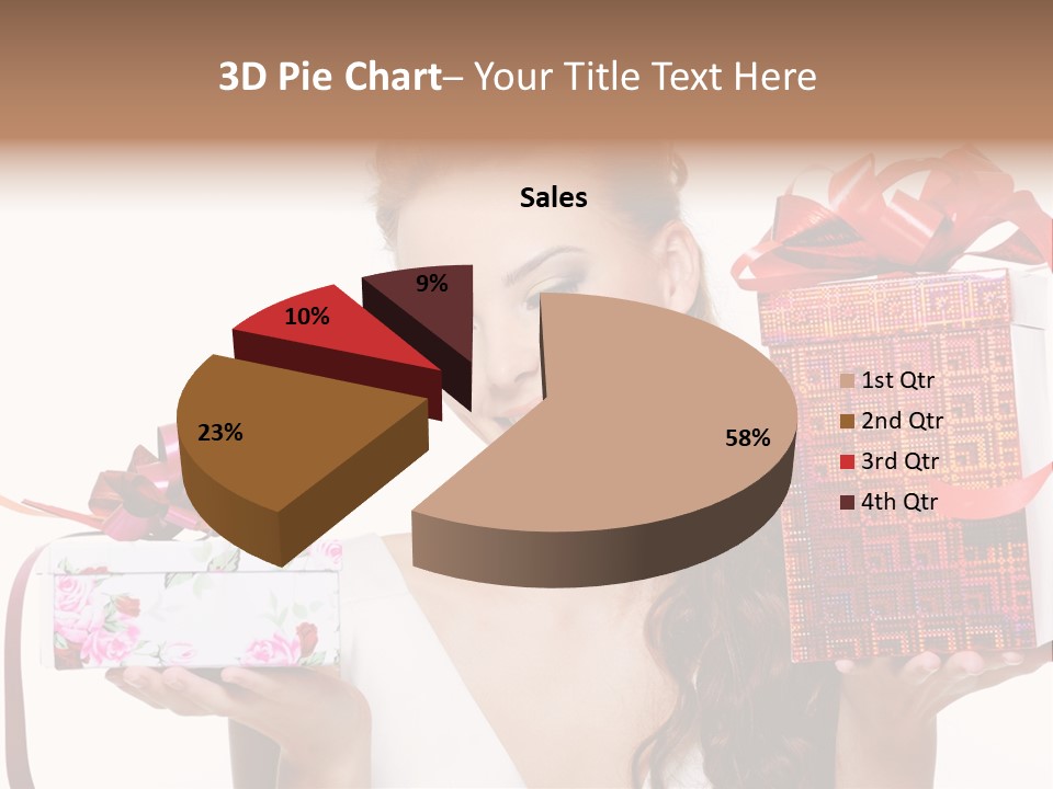 Joyful Woman Smile PowerPoint Template