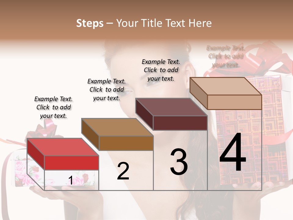 Joyful Woman Smile PowerPoint Template