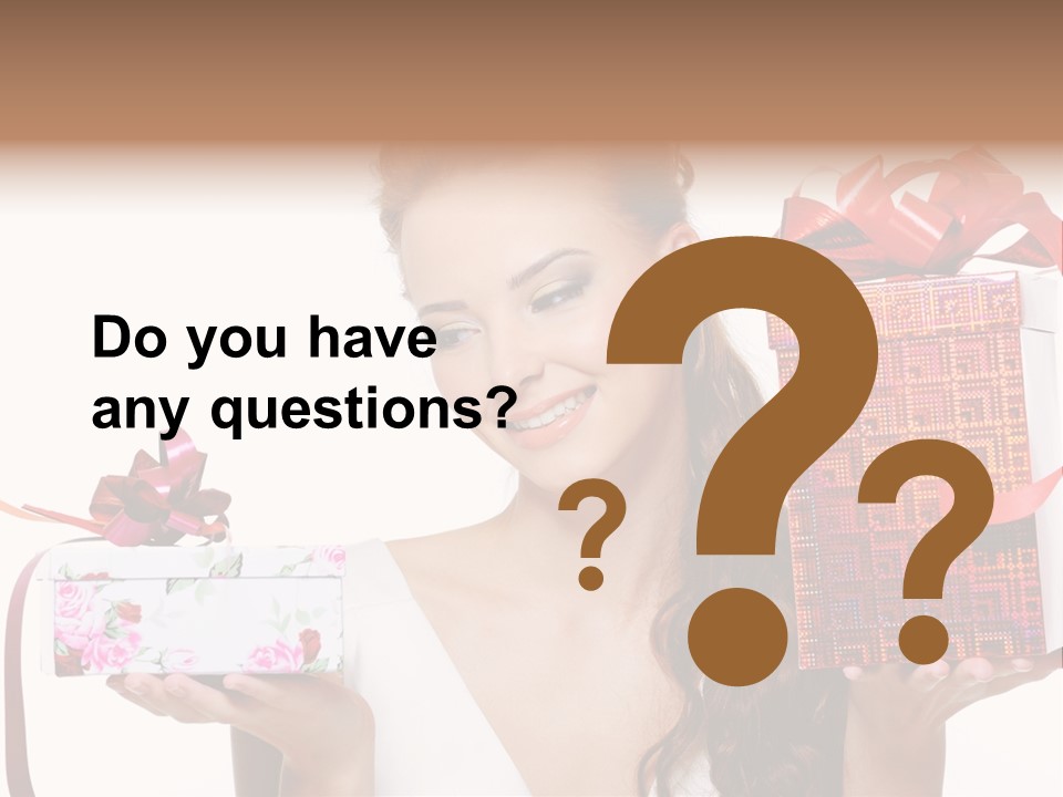 Joyful Woman Smile PowerPoint Template