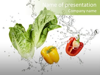 Fresh Water Capsicum PowerPoint Template