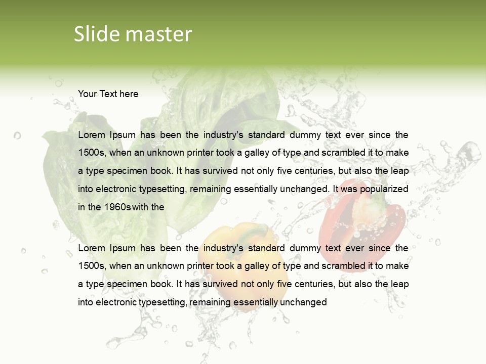 Fresh Water Capsicum PowerPoint Template